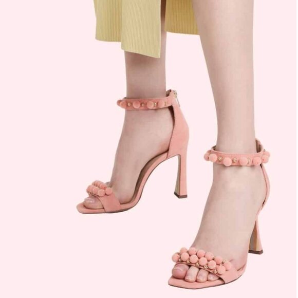 New! Sam Edelman Luella Pom Pom Heels sz 7.5 - Picture 2 of 13